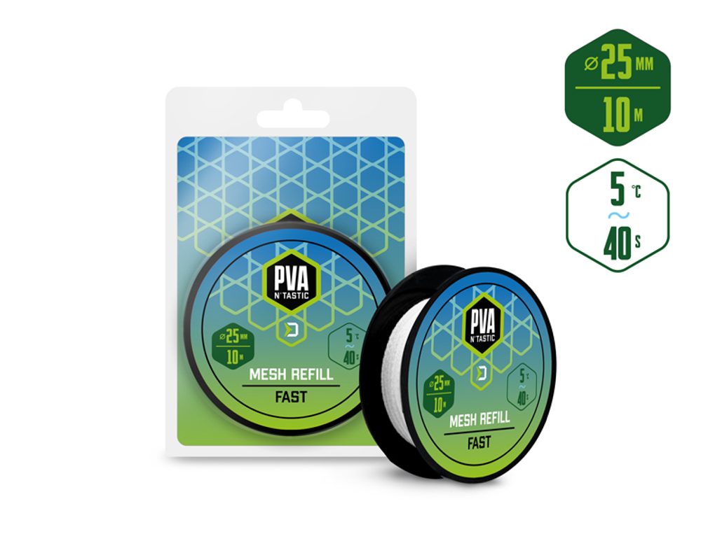 E-shop Delphin Punčocha náhradní PVA n´tastic 10m - úzká - 25mm,Delphin Punčocha náhradní PVA n´tastic 10m - úzká - 25mm