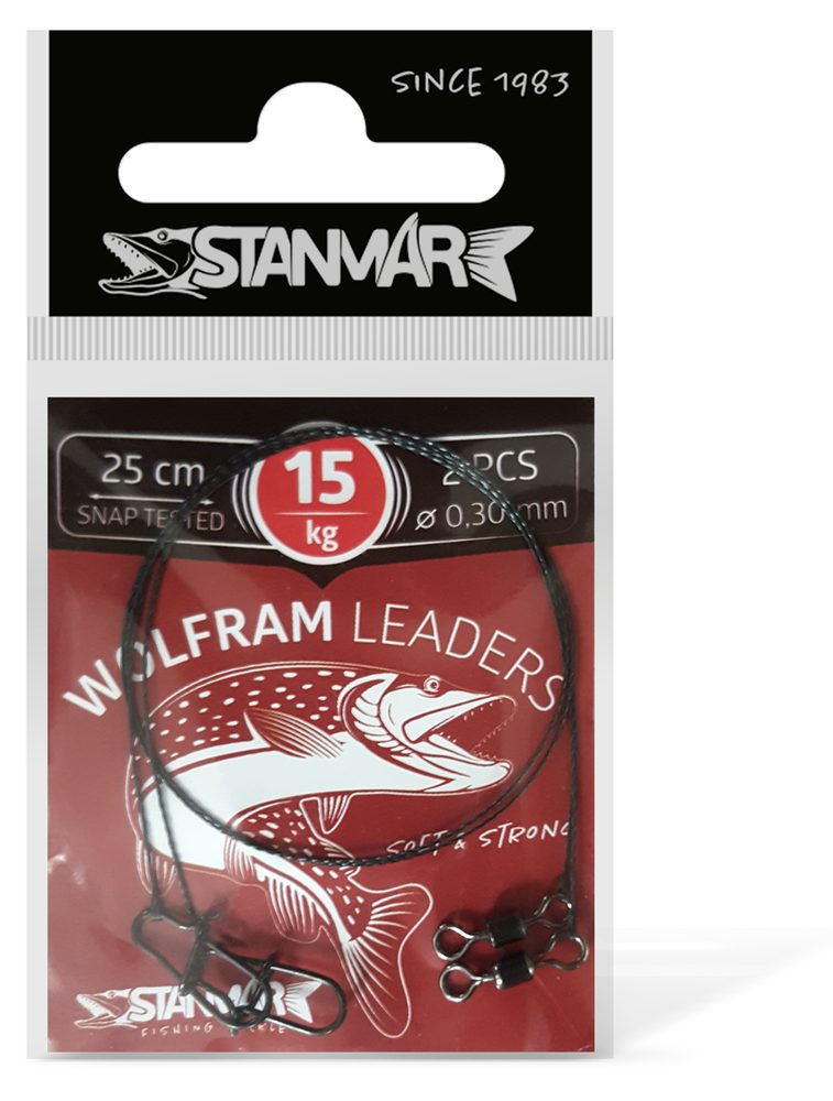 E-shop Stan-Mar Wolframové lanko 25cm - 15kg 2ks,Stan-Mar Wolframové lanko 25cm - 15kg 2ks