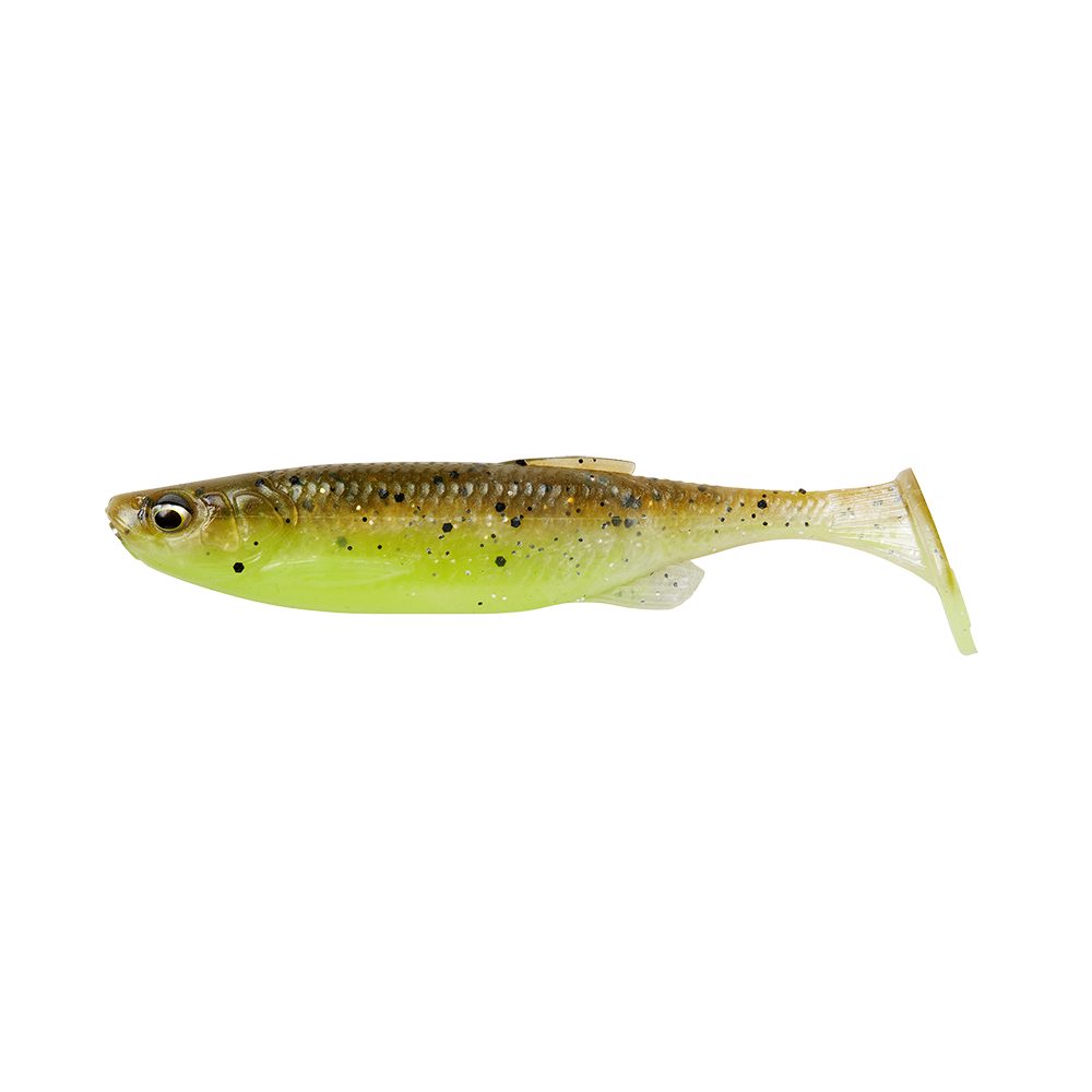 E-shop Savage Gear Gumová nástraha Fat Minnow T-Tail Bulk Green Pearl Yellow - 7,5cm 5g,Savage Gear Gumová nástraha Fat Minnow T-Tail Bulk Green Pearl Yellow