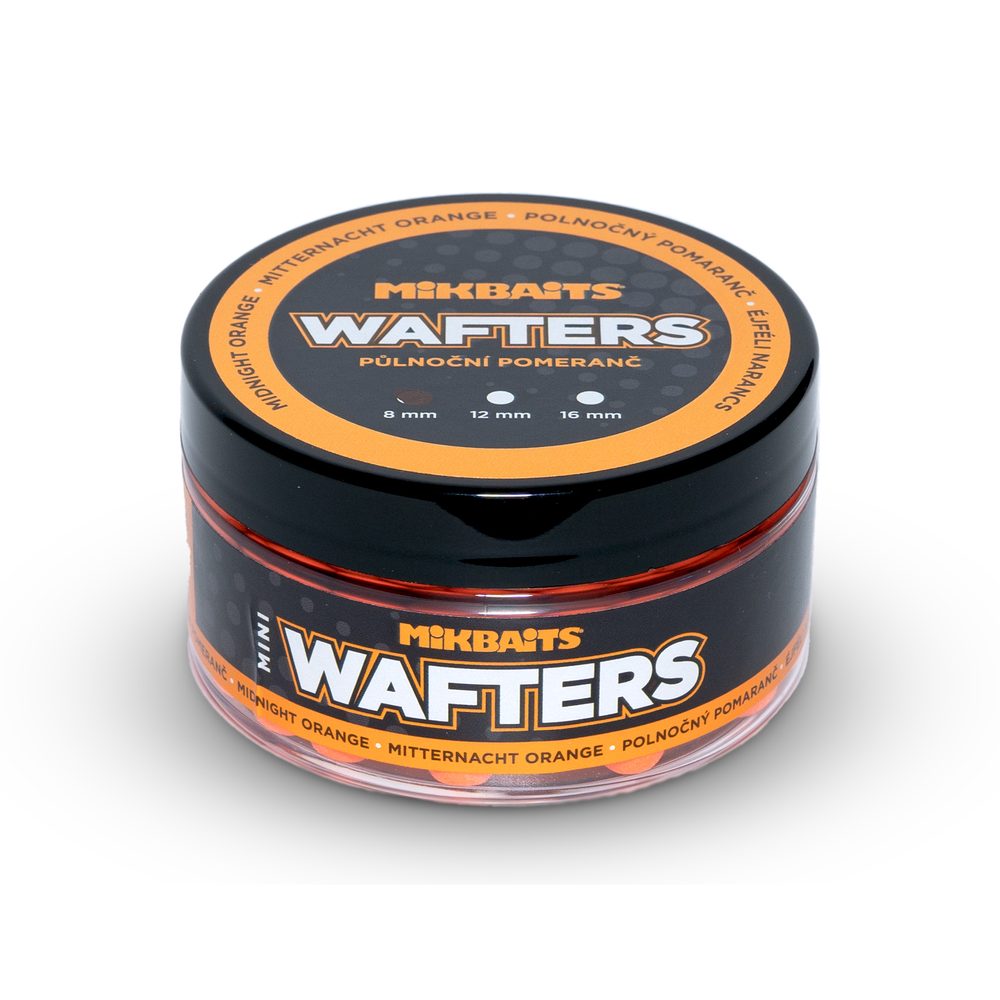 E-shop Mikbaits Mini Boilie Wafters 100ml - Půlnoční Pomeranč,Mikbaits Mini Boilie Wafters 100ml - Půlnoční Pomeranč