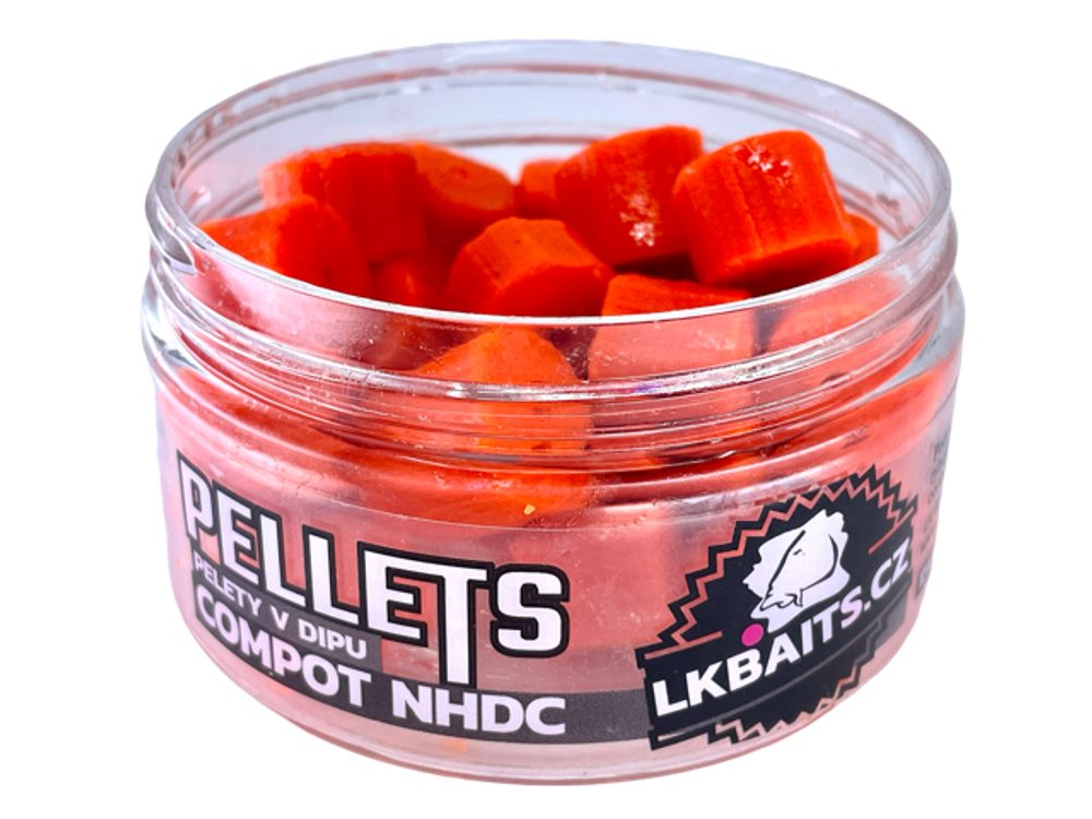 LK Baits Pelety v dipu Compot NHDC 60g - 12mm