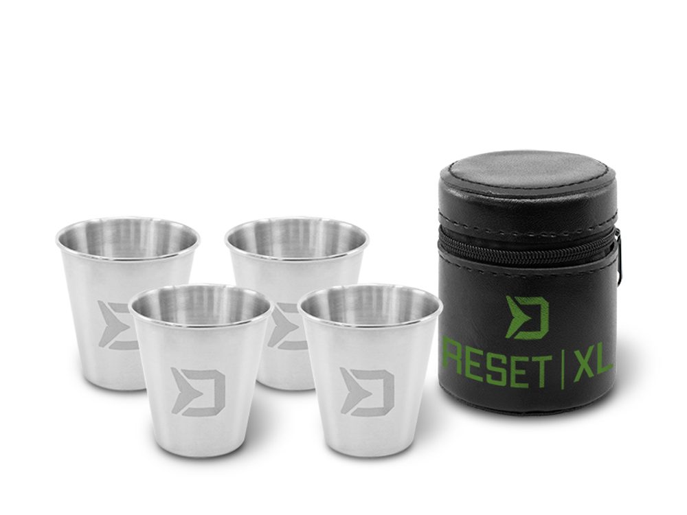 E-shop Delphin Set nerezových pohárků Reset XL 4v1,Delphin Set nerezových pohárků Reset XL 4v1