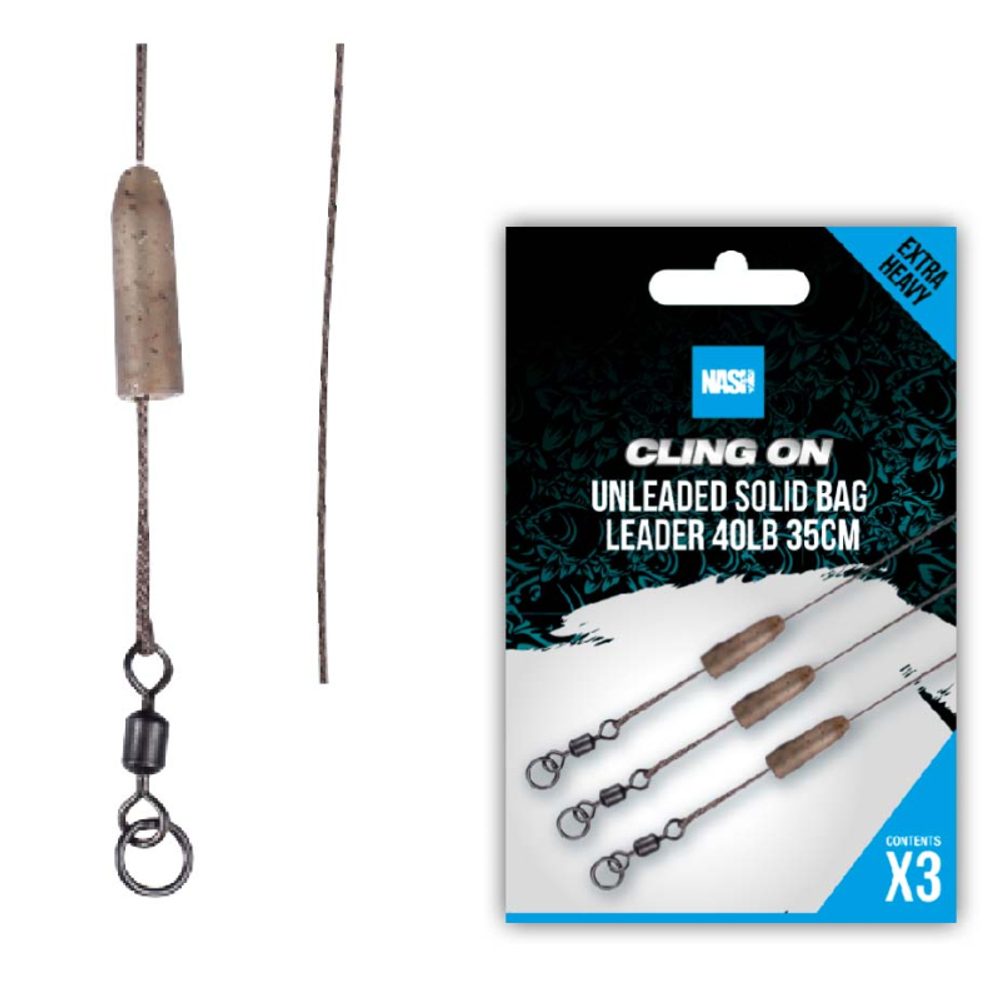 E-shop Nash Montáž Ready Tied Unleaded Solid Bag Leader 40lb 35cm 3ks,Nash Montáž Ready Tied Unleaded Solid Bag Leader 40lb 35cm 3ks