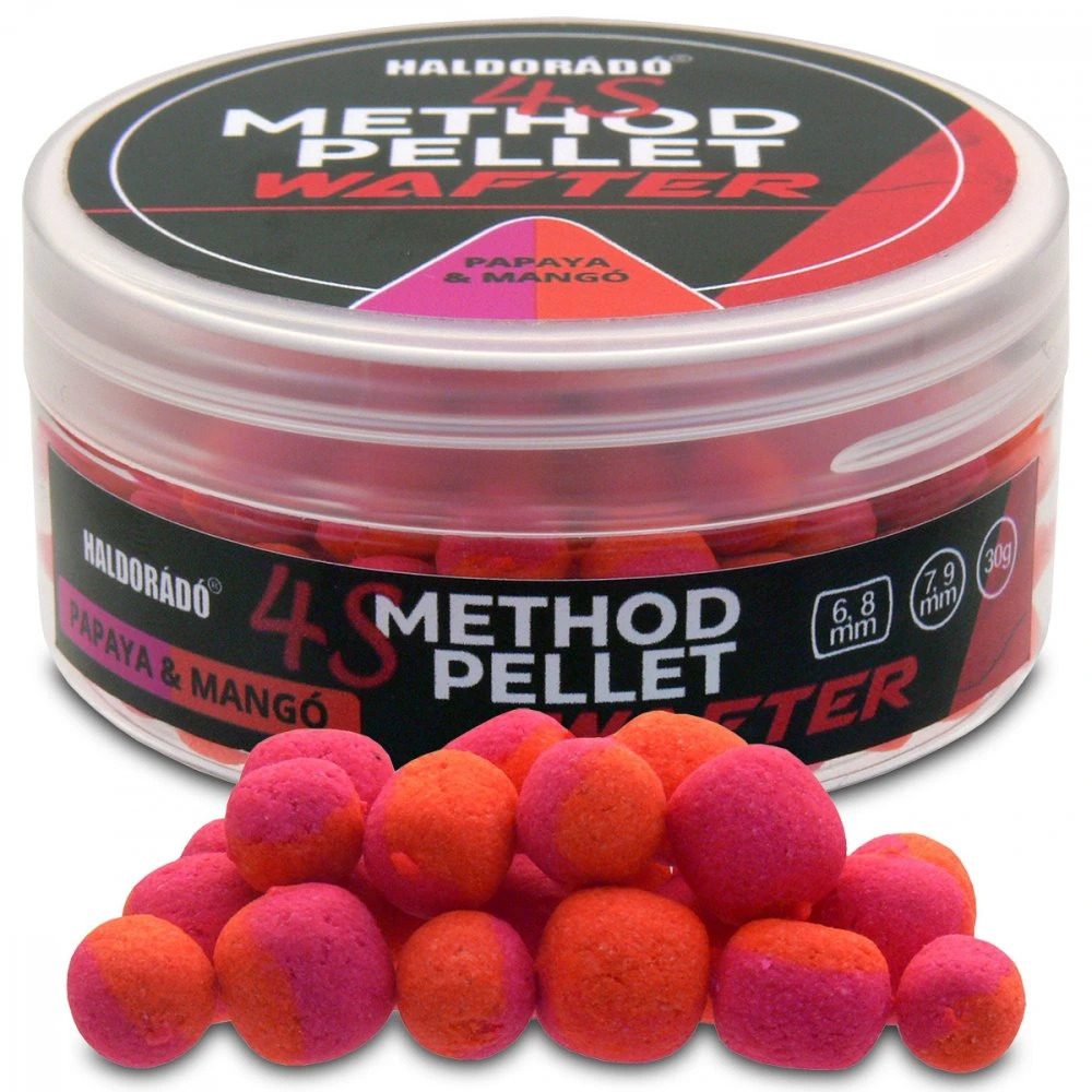 E-shop Haldorádó Pelety 4S Method Pellet Wafters 6+8mm/7+9mm 30g - Papaya-Mango,Haldorádó Pelety 4S Method Pellet Wafters 6+8mm/7+9mm 30g - Papaya-Mango