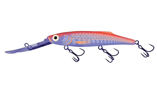 Salmo Wobler Freediver Super Deep Runner 12cm - Ultraviolet Orange