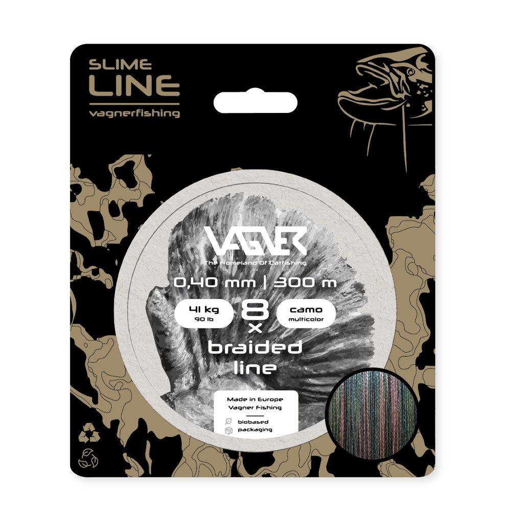 Vagner Šňůra Braided Line Camo Multicolor - 0,50mm 300m – Vagner Fishing