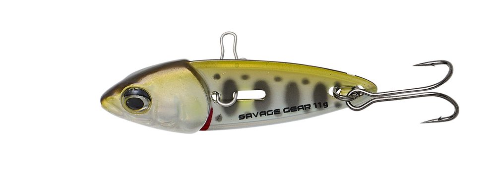 Savage Gear Třpytka Switch Blade Minnow Green Silver Ayu