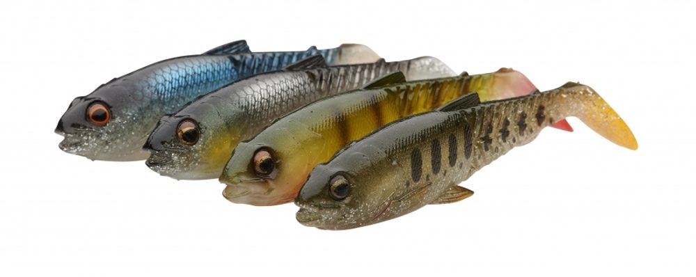 Fotografie Savage Gear Gumová nástraha Craft Cannibal Paddletail Clear Water Mix 4pc - 6,5cm 4g