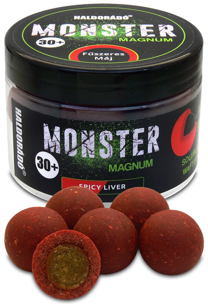 E-shop Haldorádó Pop-Up Boilies Monster Magnum 30mm 180g - Pikantní játra,Haldorádó Pop-Up Boilies Monster Magnum 30mm 180g - Pikantní játra