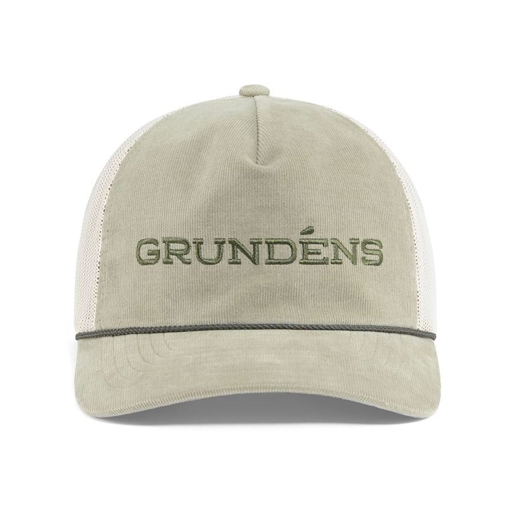 Grundéns Kšiltovka Cord Wordmark Trucker Light Olive O/S