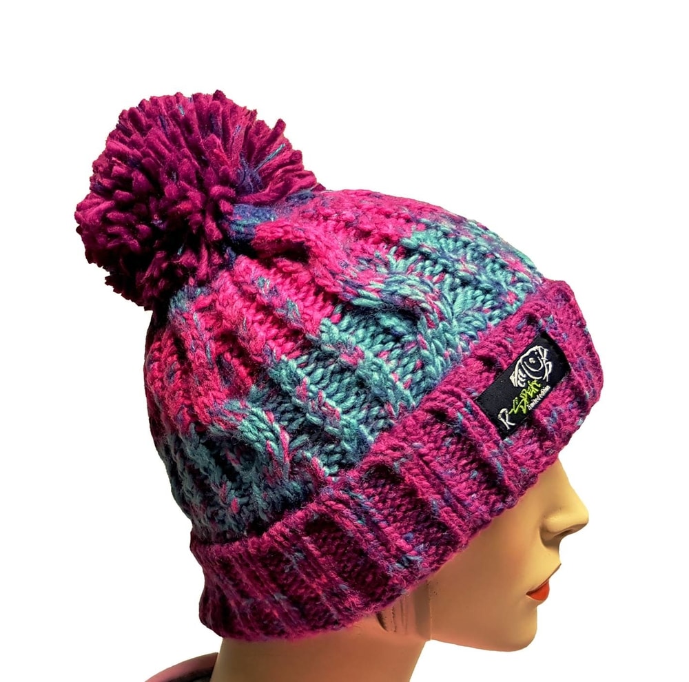 E-shop R-Spekt Kulich MAXI PomPom beanie modrovínový,R-Spekt Kulich MAXI PomPom beanie modrovínový