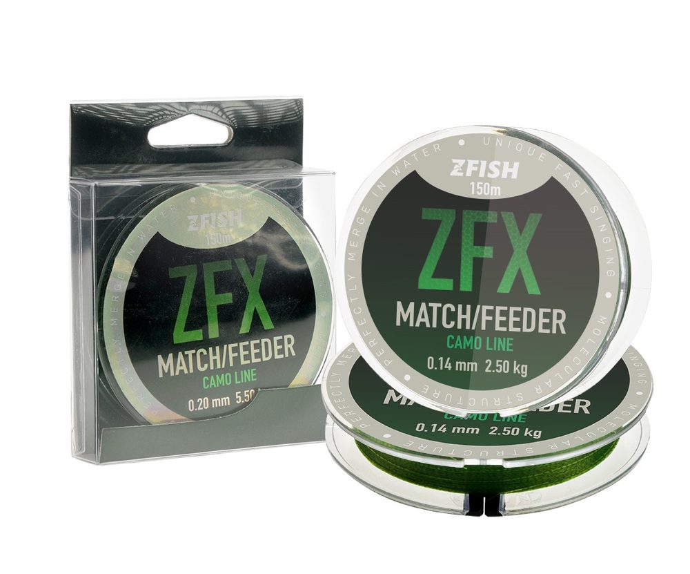 E-shop Zfish Vlasec ZFX Match/Feeder Camoline 150m - 0,14mm,Zfish Vlasec ZFX Match/Feeder Camoline 150m - 0,14mm