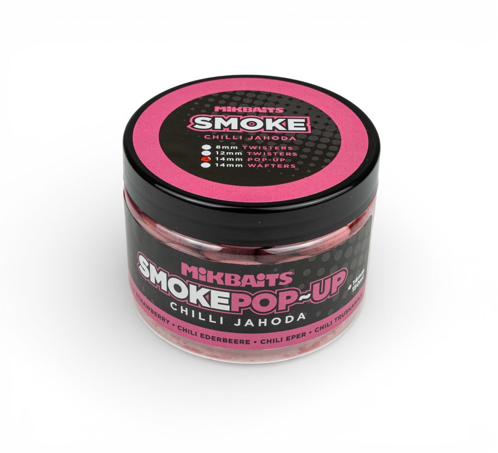 E-shop Mikbaits Boilies Smoke Pop-Up 14mm 150ml - Chilli Jahoda,Mikbaits Boilies Smoke Pop-Up 14mm 150ml - Chilli Jahoda