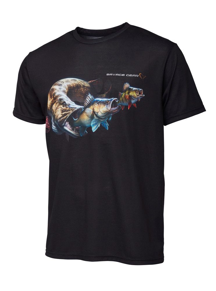 E-shop Savage Gear Triko Cannibal Tee Black - L,Savage Gear Triko Cannibal Tee Black - L