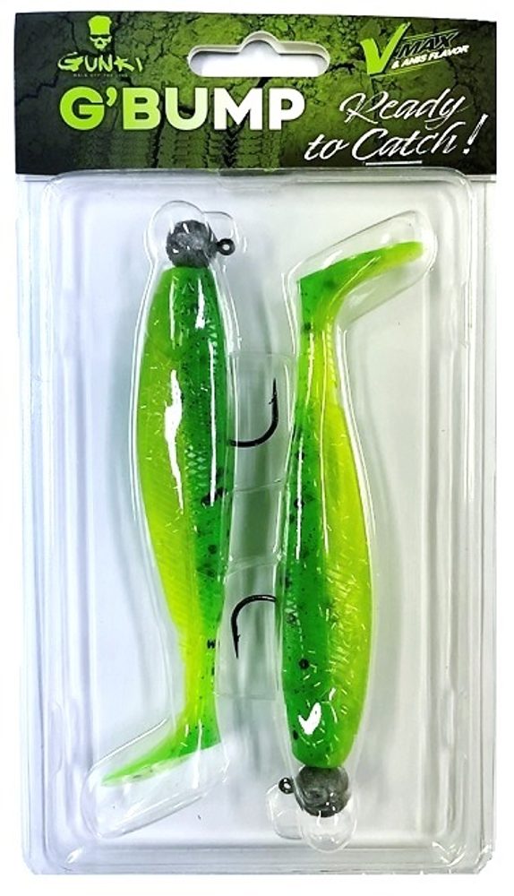 E-shop Gunki Gumová nástraha G Bump Ready To Catch Lime Chart Pepper 2ks - 10,5cm,Gunki Gumová nástraha G Bump Ready To Catch Lime Chart Pepper 2ks - 10,5cm