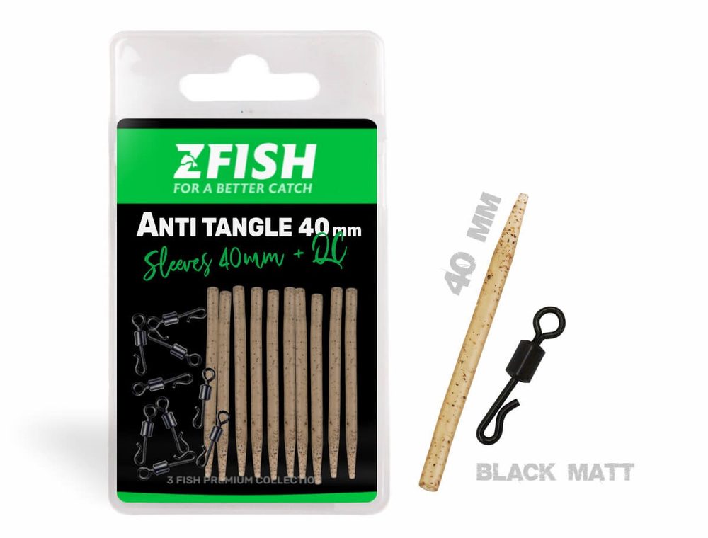 E-shop Zfish Sada Převleků Anti Tangle SET Sleeves + QC 10ks - 40mm,Zfish Sada Převleků Anti Tangle SET Sleeves + QC 10ks - 40mm