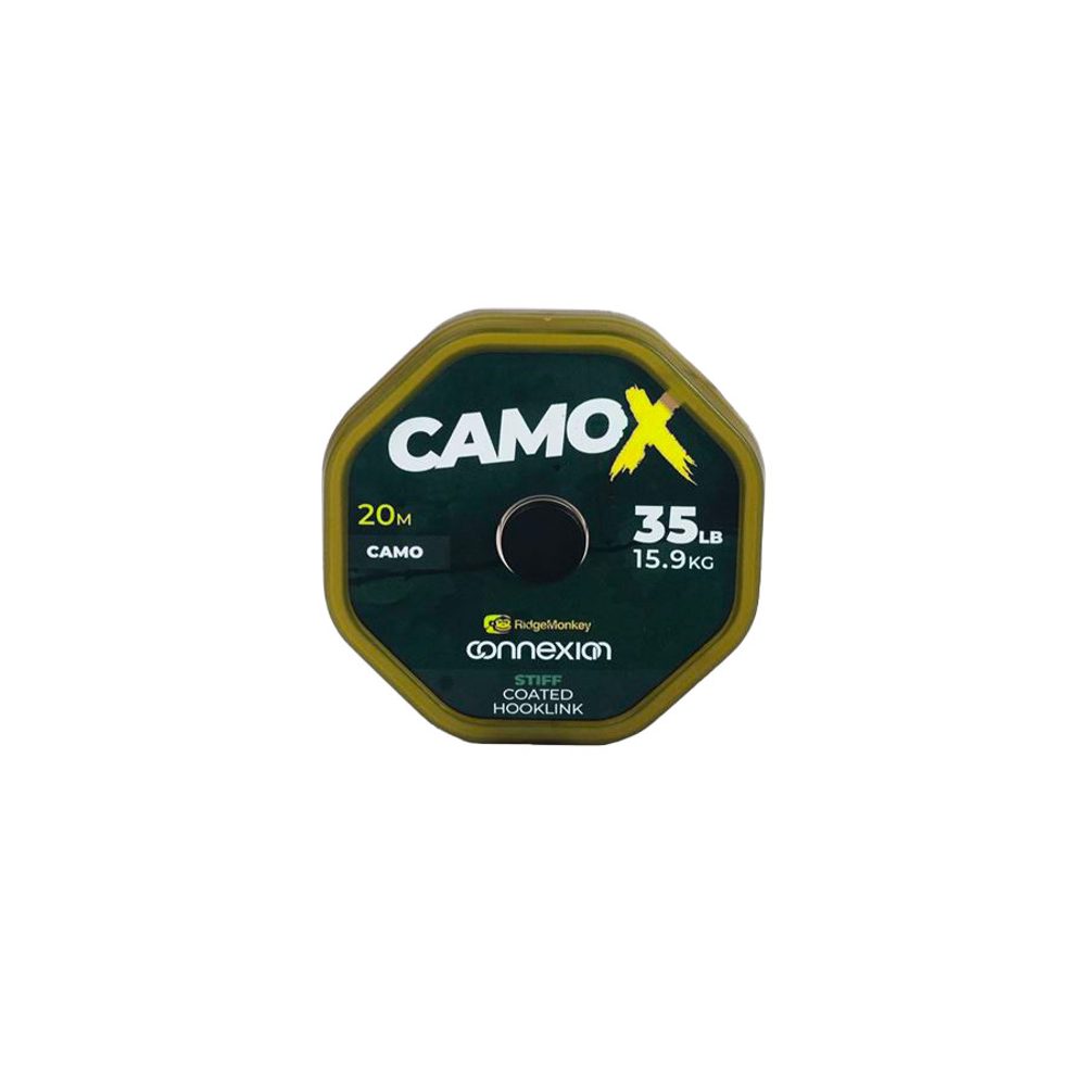 E-shop RidgeMonkey Šňůrka Connexion CamoX Stiff Coated Hooklink 20m - 25lb,RidgeMonkey Šňůrka Connexion CamoX Stiff Coated Hooklink 20m - 25lb
