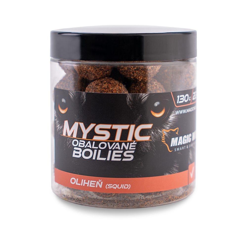 E-shop Magic Wolf Boilies obalované Mystic 130g - Oliheň 26mm,Magic Wolf Boilies obalované Mystic 130g - Oliheň 26mm