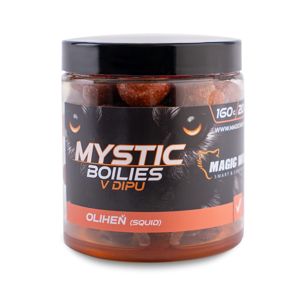 Magic Wolf Boilies v dipu Mystic 160g - Oliheň 20mm