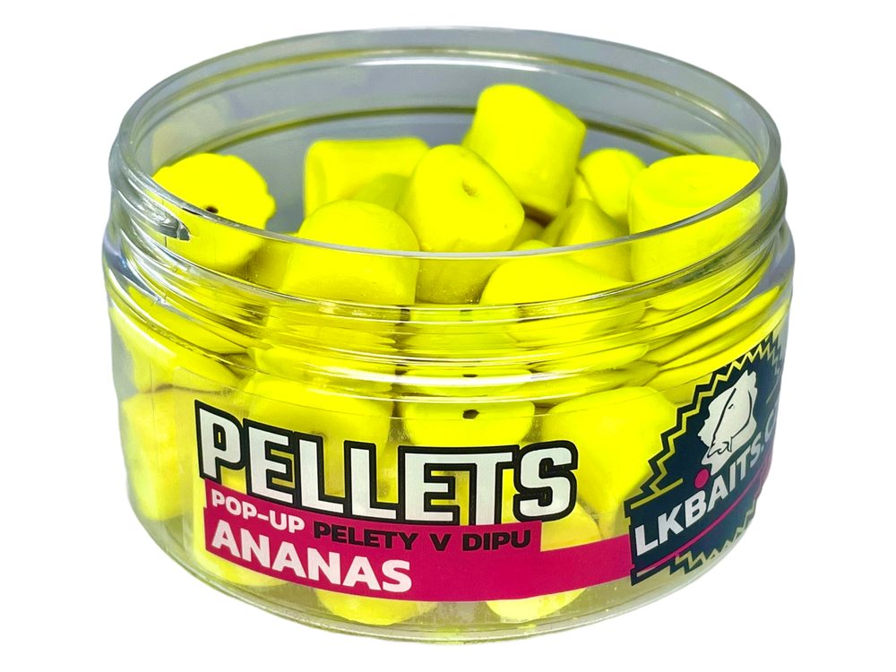 Fotografie LK Baits Pop-up Pelety v dipu Ananas 40g - 12mm