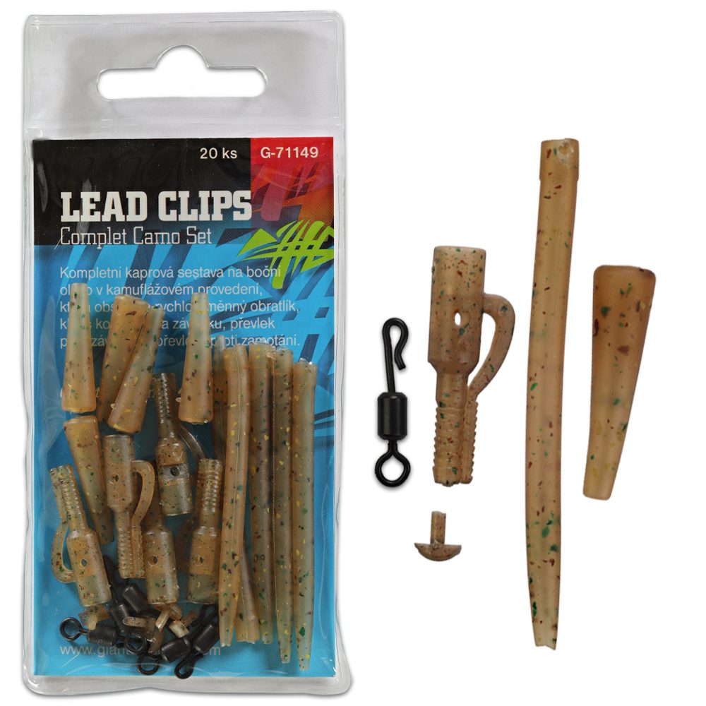 E-shop Giants Fishing Kompletní sada na boční olovo Lead Clips Complet Camo Set,Giants Fishing Kompletní sada na boční olovo Lead Clips Complet Camo Set