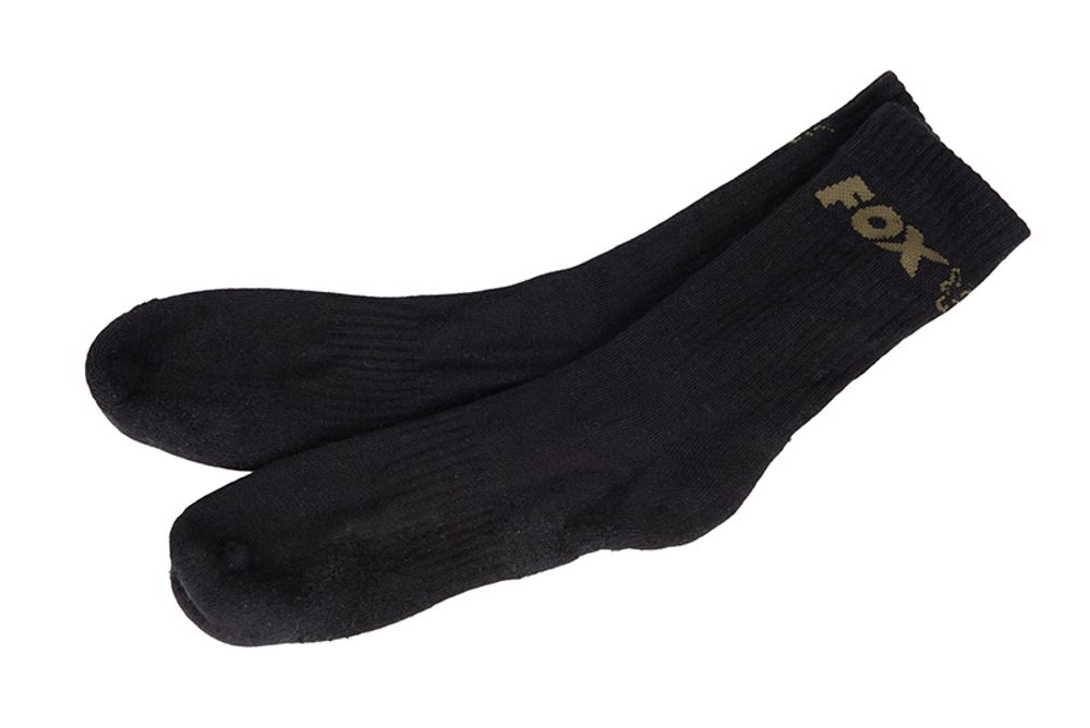 E-shop Fox Ponožky Black Socks 3-Pack - 10-13 (EU 44-46),Fox Ponožky Black Socks 3-Pack - 10-13 (EU 44-46)