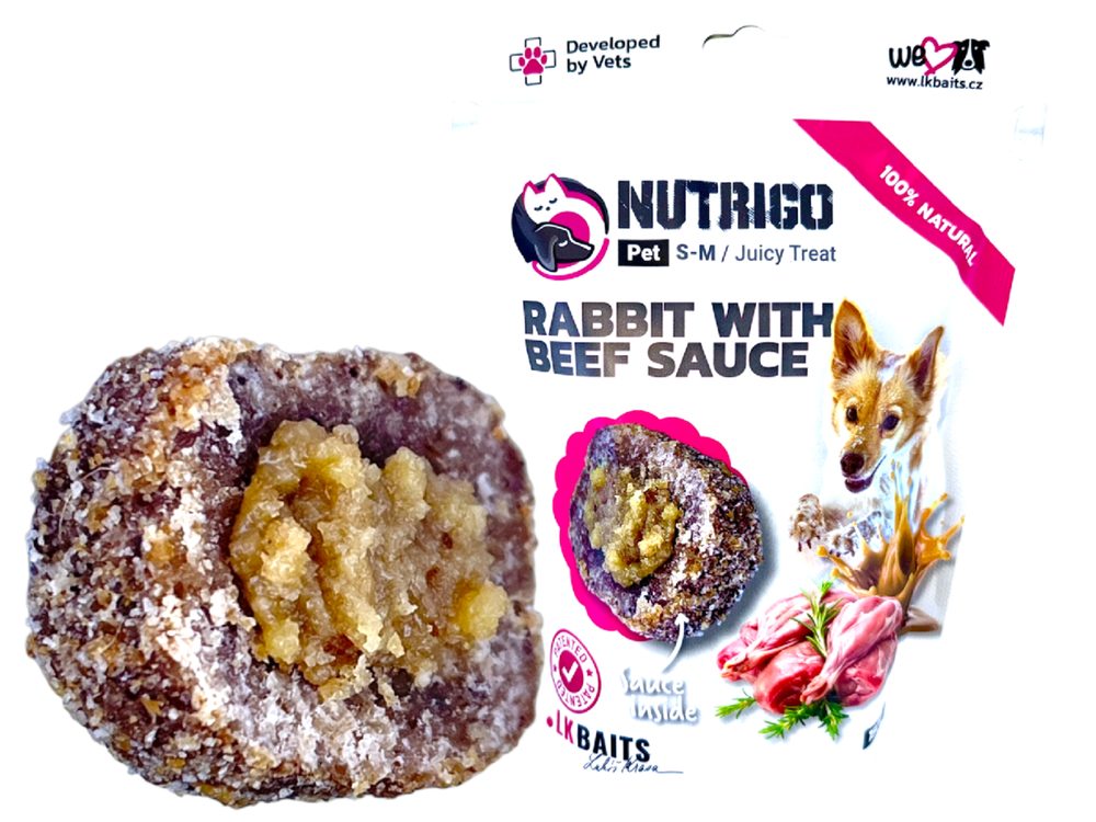 LK Baits Pet Pamlsek Nutrigo Dog Králík s hovězí omáčkou,LK Baits Pet Pamlsek Nutrigo Dog Králík s hovězí omáčkou