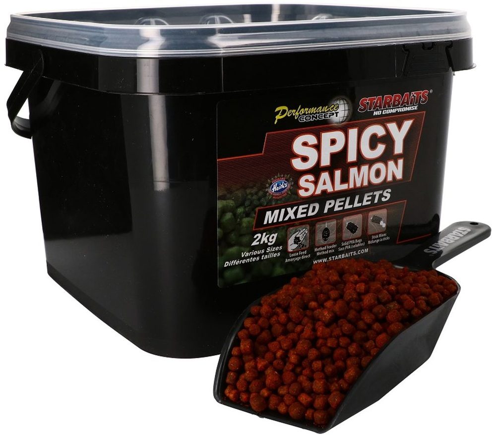 Fotografie Starbaits Peletky Mixed Pellets 2kg - Spicy Salmon