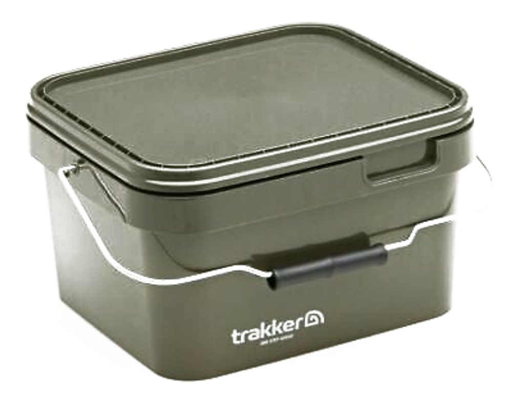 E-shop Trakker Plastový kýbl Olive Square Container 5l,Trakker Plastový kýbl Olive Square Container 5l