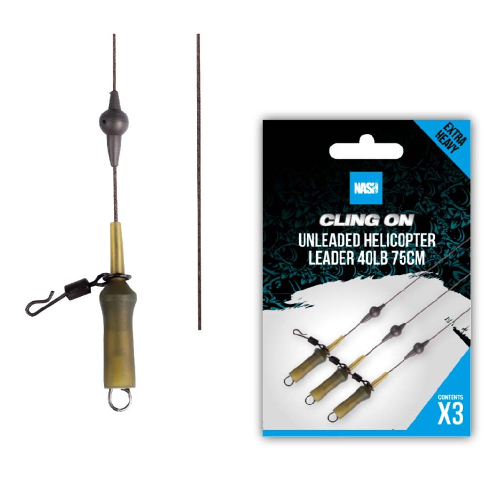 E-shop Nash Montáž Ready Tied Unleaded Helicopter Leader 40lb 75cm,Nash Montáž Ready Tied Unleaded Helicopter Leader 40lb 75cm