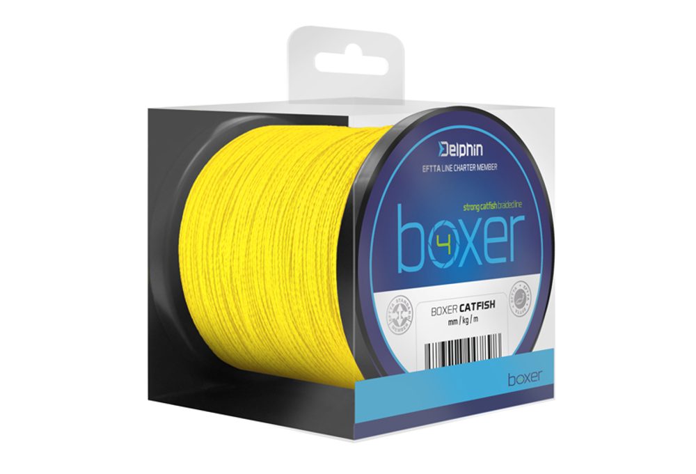 Delphin Šňůra Boxer 4 fluo žlutá - 0,40mm 30,10kg 150m