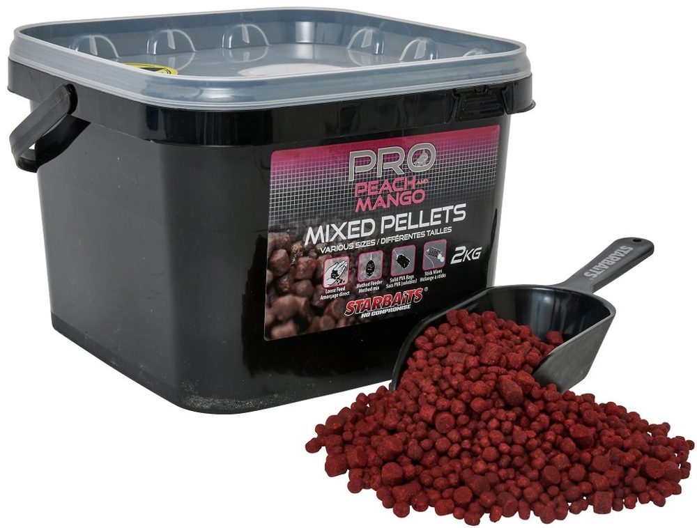 Fotografie Starbaits Peletky Mixed Pellets 2kg - Peach Mango