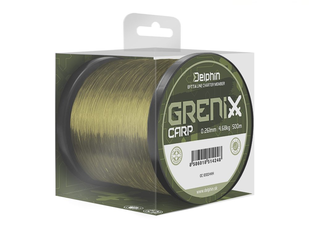 E-shop Delphin Vlasec Grenix Carp zelená - 0,331mm 7,39kg 1000m