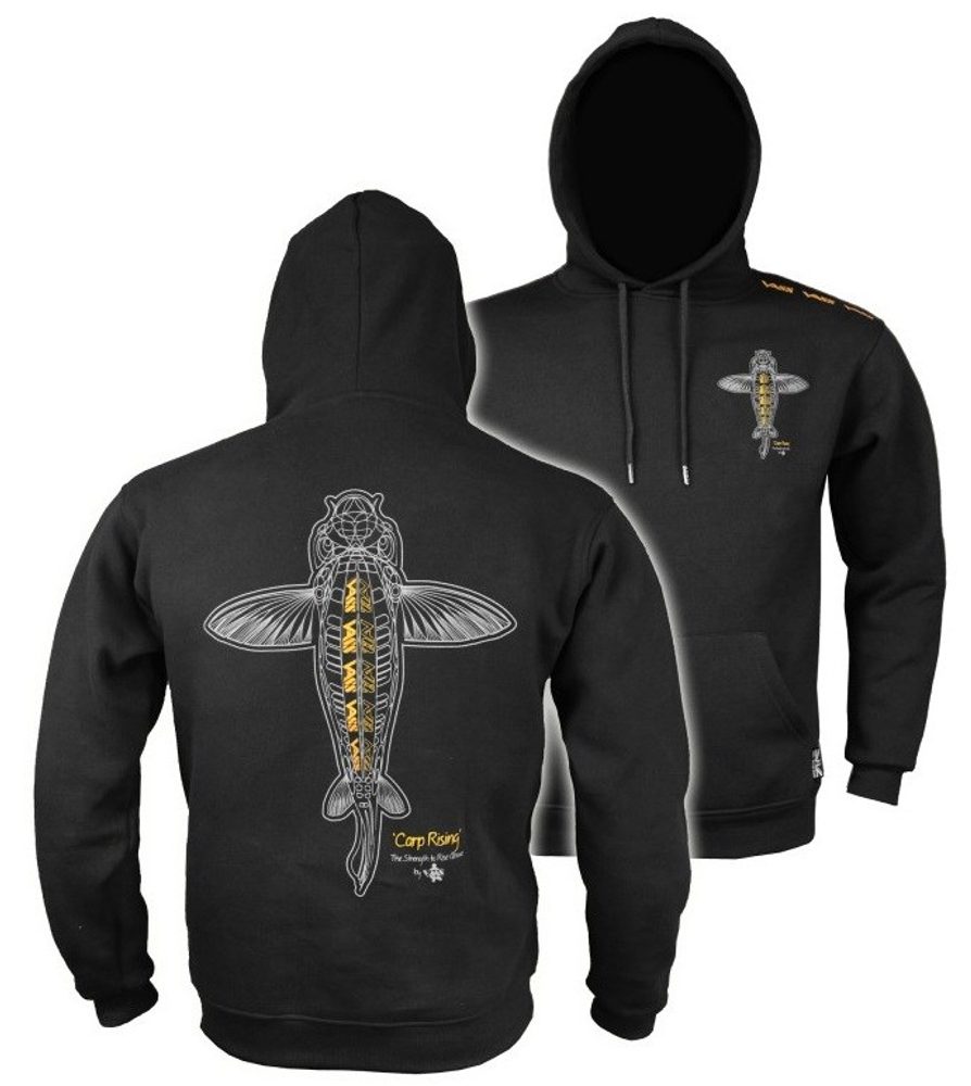 E-shop Vass Rybářská Mikina Carp Rising Hoodie Black - L,Vass Rybářská Mikina Carp Rising Hoodie Black - L