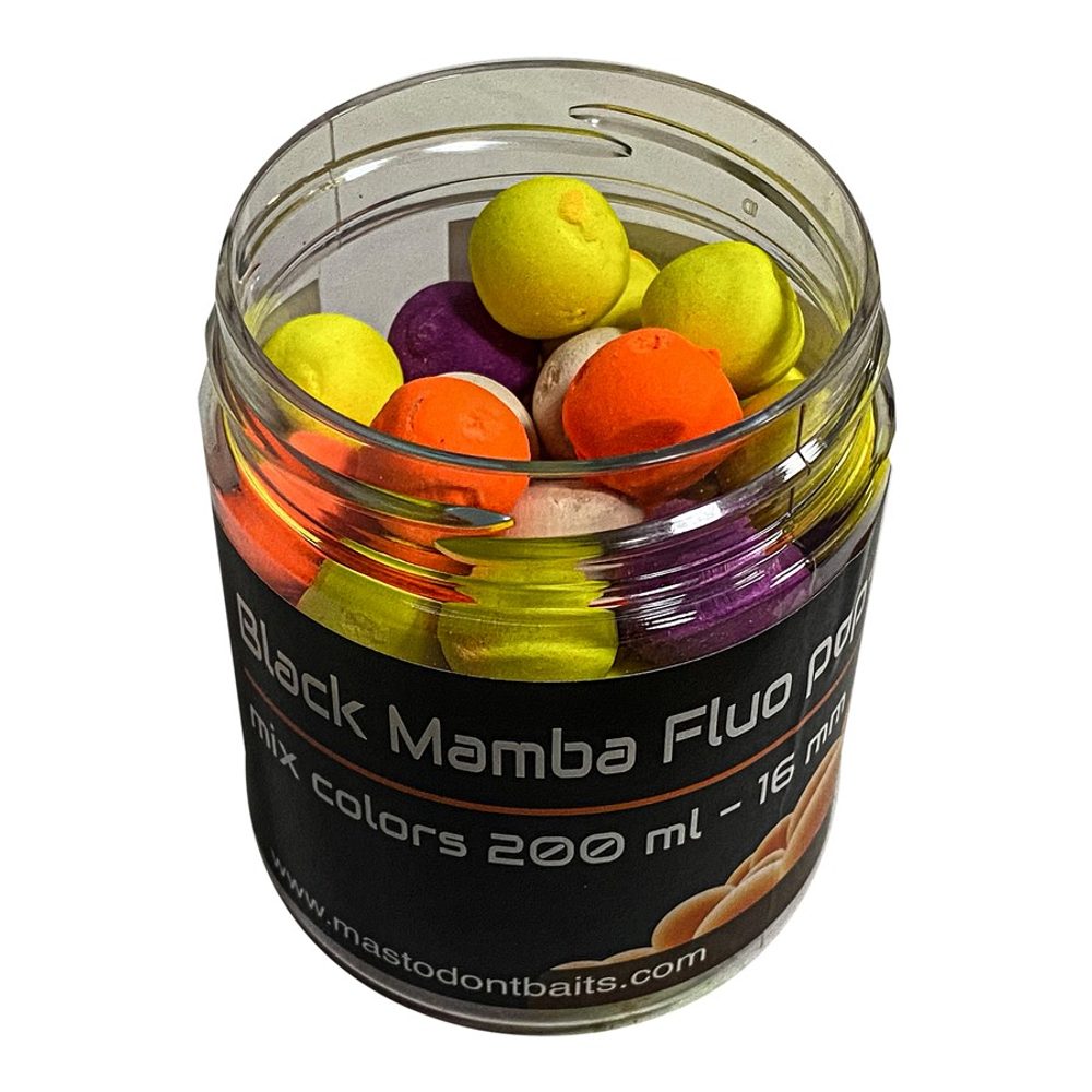 Fotografie Mastodont Baits Fluo Pop-Up Boilies mix colors 16mm 200ml - Squid Attack