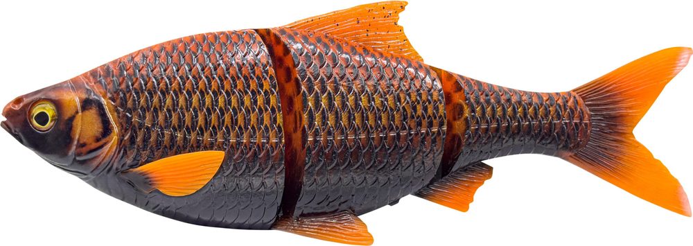 E-shop Savage Gear Gumová nástraha 3D Line Thru Roach Slow Sinking Black Orange - 18cm 80g,Savage Gear Gumová nástraha 3D Line Thru Roach Slow Sinking Black