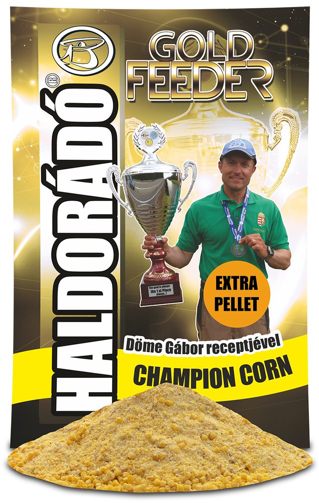 Haldorádó Vnadící směs Gold Feeder 1kg - Champion Corn Extra Pellet,Haldorádó Vnadící směs Gold Feeder 1kg - Champion Corn Extra Pellet