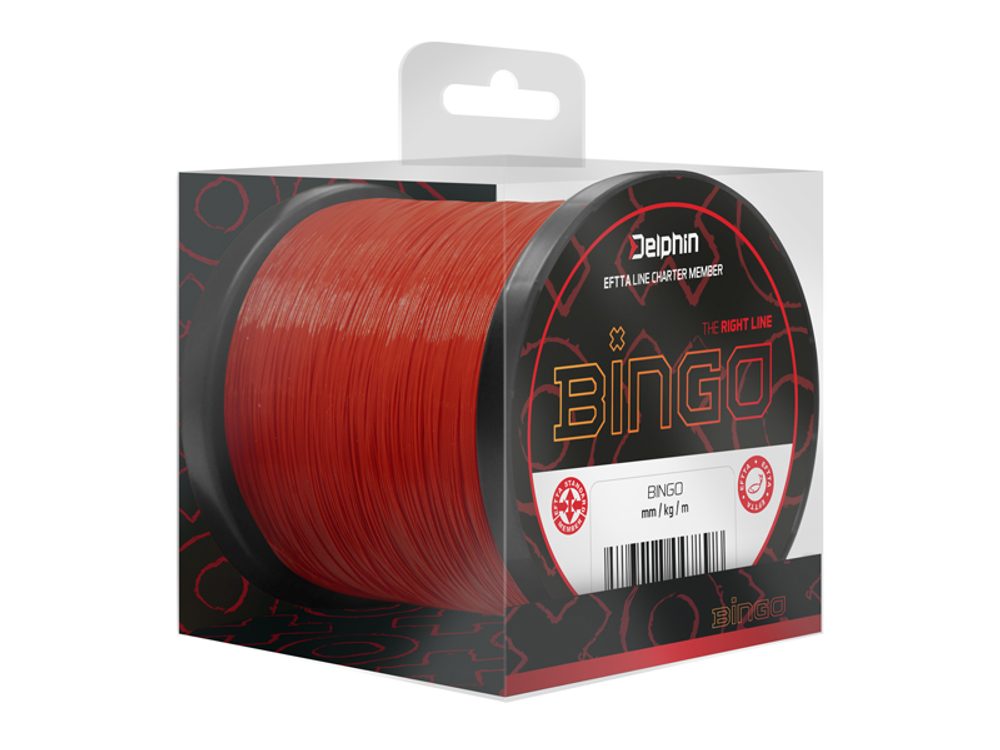 E-shop Delphin Vlasec Bingo Matt Tm. červená - 0,25mm 5,4kg 1200m,Delphin Vlasec Bingo Matt Tm. červená - 0,25mm 5,4kg 1200m