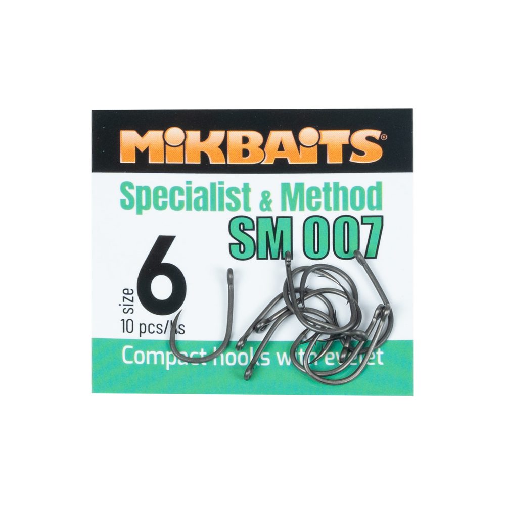 E-shop Mikbaits Háčky Specialist & Method SM 007 10ks - vel.6,Mikbaits Háčky Specialist & Method SM 007 10ks - vel.6