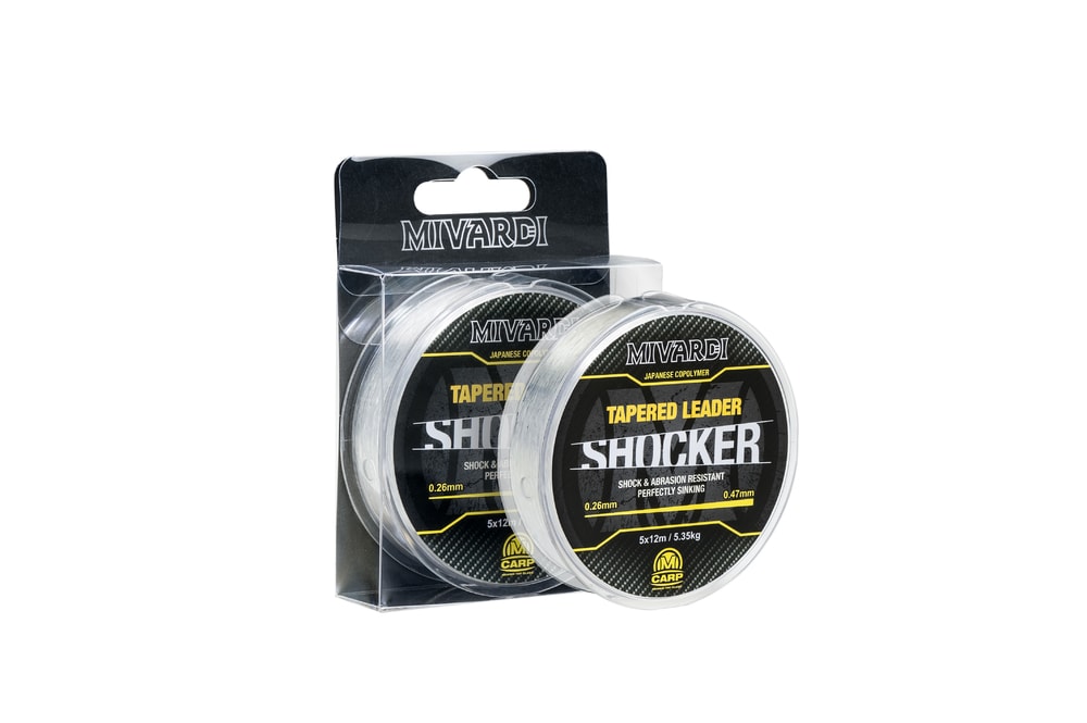 E-shop Mivardi Ujímaný vlasec Shocker Tapered Leader - 0.30-0.47 mm / 5x12 m,Mivardi Ujímaný vlasec Shocker Tapered Leader - 0.30-0.47 mm / 5x12 m