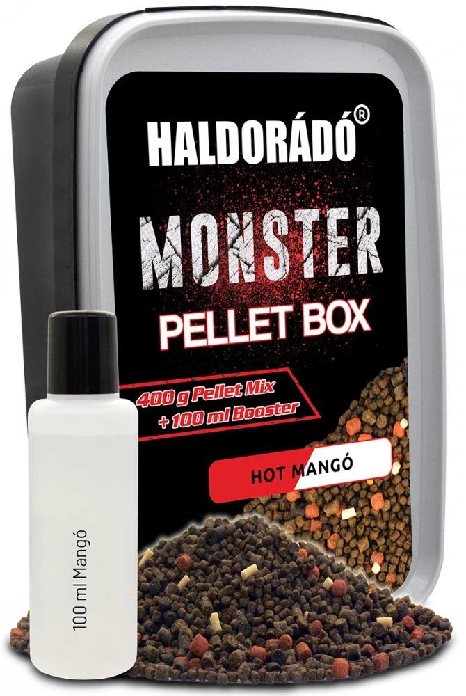 E-shop Haldorádó Pelety Monster Pellet Box 2mm 400g - Hot Mango,Haldorádó Pelety Monster Pellet Box 2mm 400g - Hot Mango