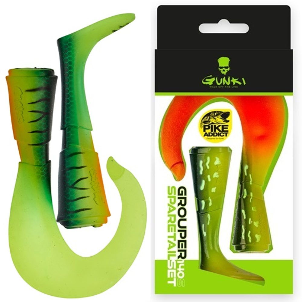 E-shop Gunki Náhradní ocásky Grouper 14cm S - Fire Tiger,Gunki Náhradní ocásky Grouper 14cm S - Fire Tiger