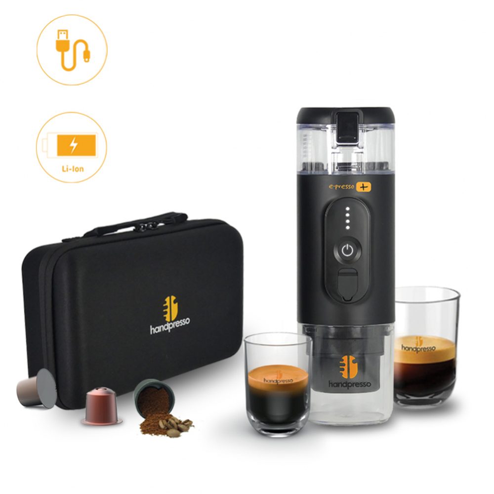 Handpresso Kávovar na baterky s kufříkem E-presso plus Set 110ml,Handpresso Kávovar na baterky s kufříkem E-presso plus Set 110ml