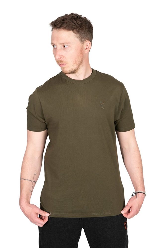 Fox Triko Khaki Head Logo T-Shirt