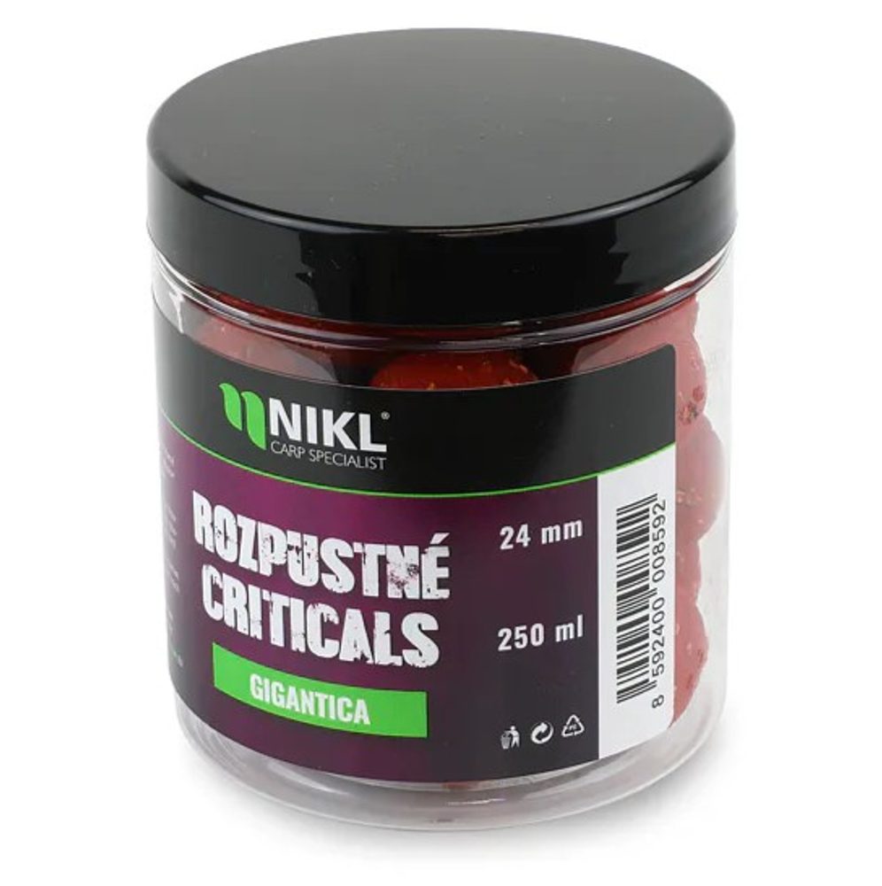Nikl Rozpustné Criticals boilie Gigantica 250ml - 14mm,Nikl Rozpustné Criticals boilie Gigantica 250ml - 14mm
