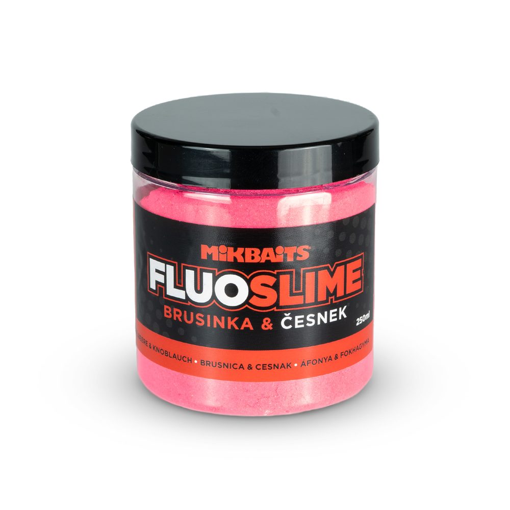 E-shop Mikbaits Obalovací Dip fluo slime 100g - Brusinka Česnek,Mikbaits Obalovací Dip fluo slime 100g - Brusinka Česnek
