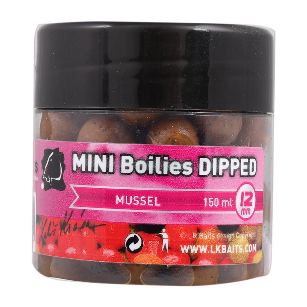 E-shop LK Baits MINI Boilies v dipu 12mm 150ml - Mussel,LK Baits MINI Boilies v dipu 12mm 150ml - Mussel