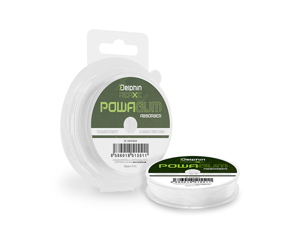 E-shop Delphin Feederová guma Reaxe PowaGUM Absorber Čirá 10m - 0.6mm/4kg/10m,Delphin Feederová guma Reaxe PowaGUM Absorber Čirá 10m - 0.6mm/4kg/10m