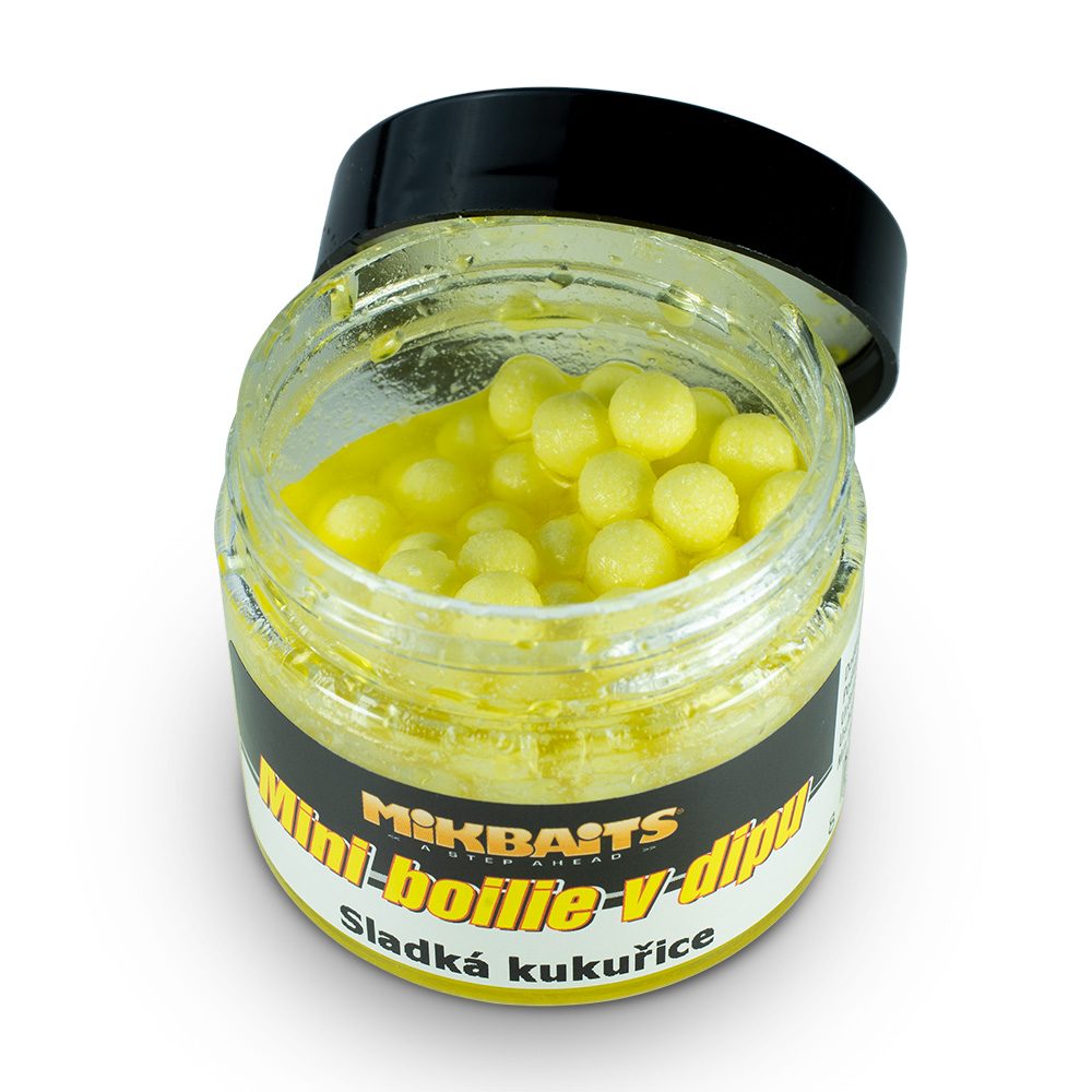 Mikbaits Mini boilie v dipu 50ml - Sladká kukuřice,Mikbaits Mini boilie v dipu 50ml - Sladká kukuřic...