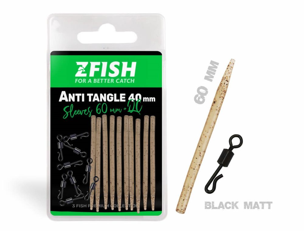 Zfish Sada Převleků Anti Tangle SET Sleeves + QC 10ks - 60mm,Zfish Sada Převleků Anti Tangle SET Sleeves + QC 10ks - 60mm